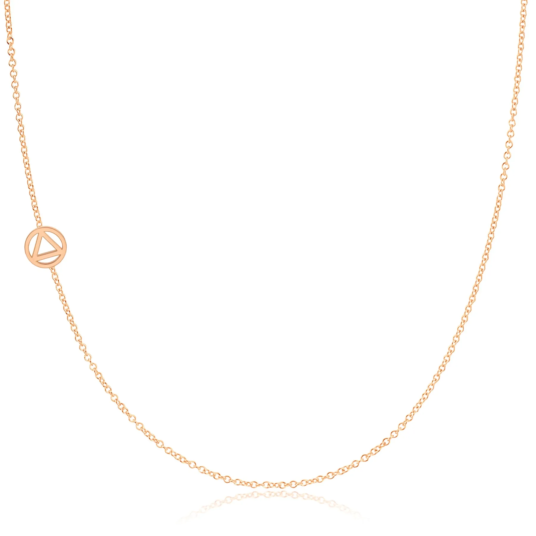 14K GOLD ASYMMETRICAL CHARM NECKLACE - Recovery