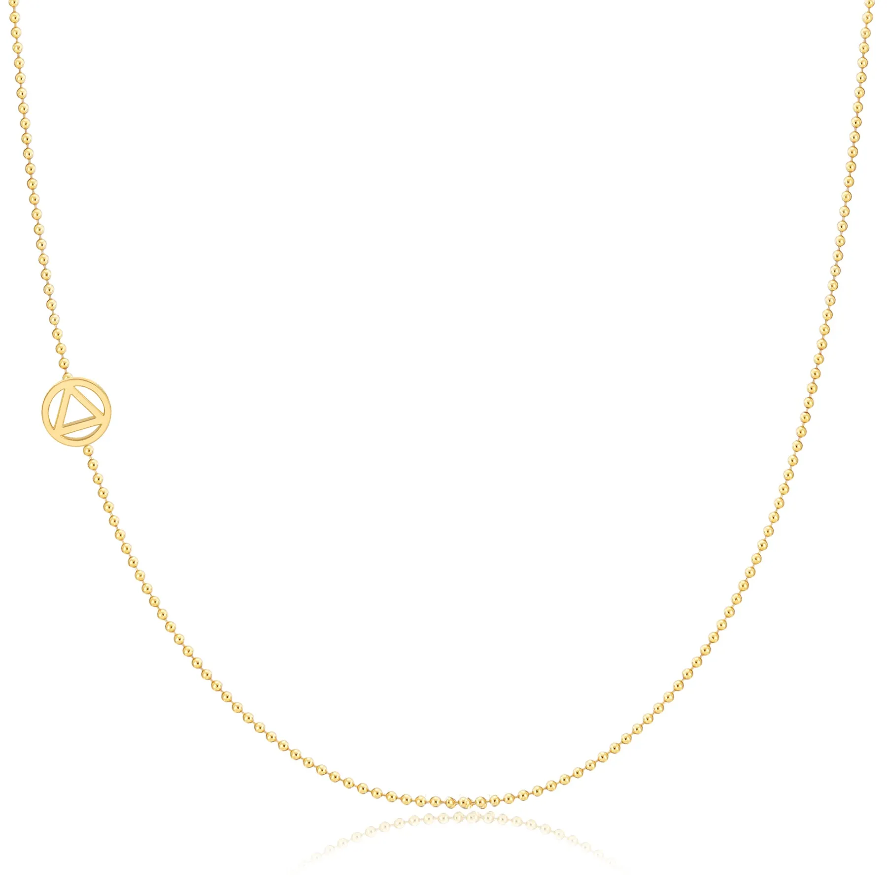 14K GOLD ASYMMETRICAL CHARM NECKLACE - Recovery