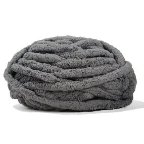 20mm Chunky Chenille Yarn - Heather Gray Color