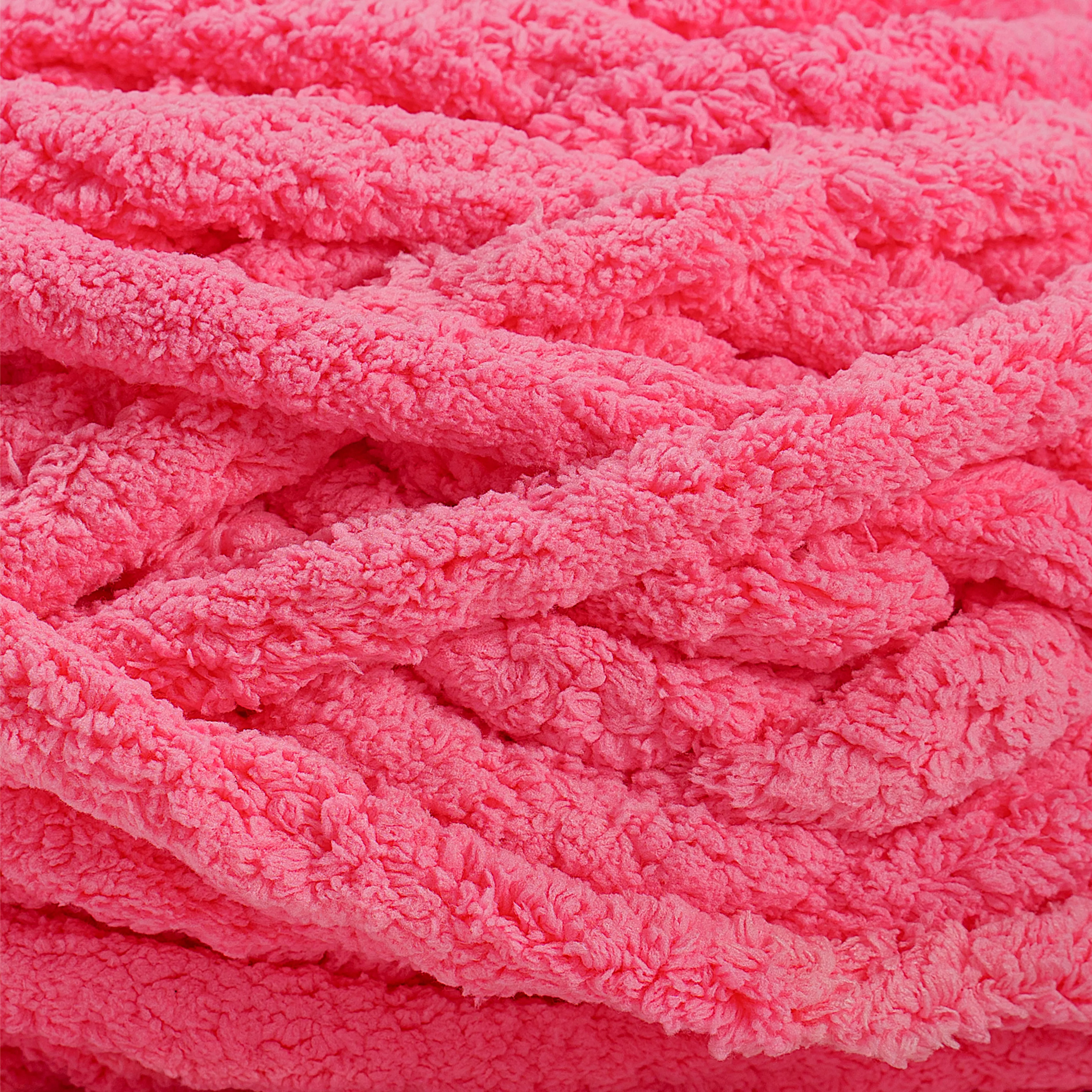 20mm Chunky Chenille Yarn - Salmon Color