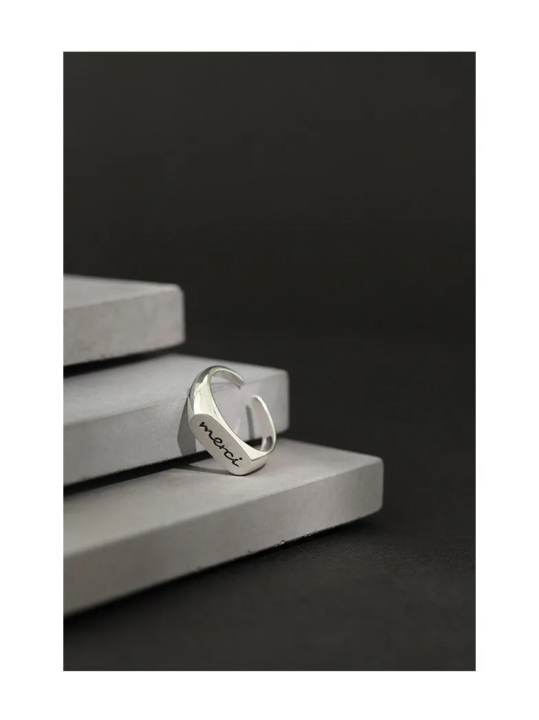 925 Sterling Silver Merci Rings