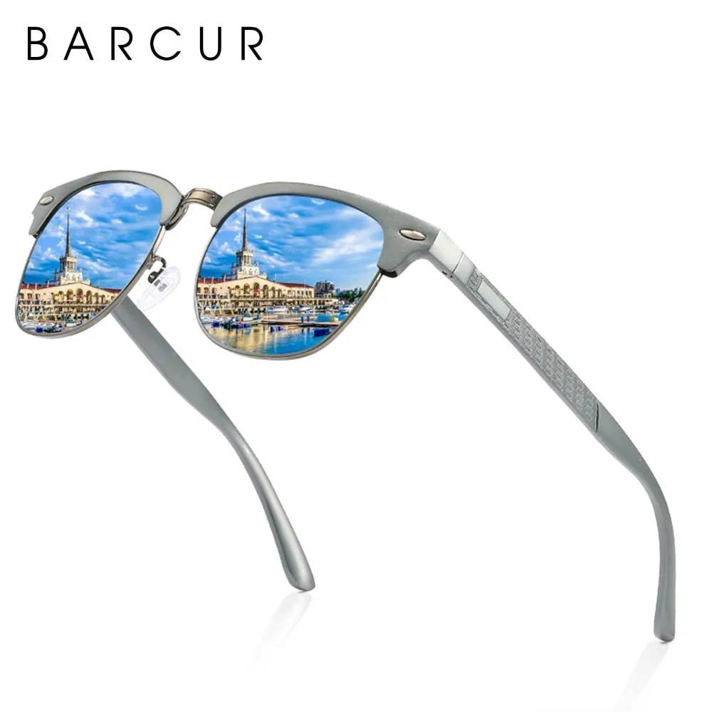 BARCUR Men's Aluminium Polarized Classic Shades