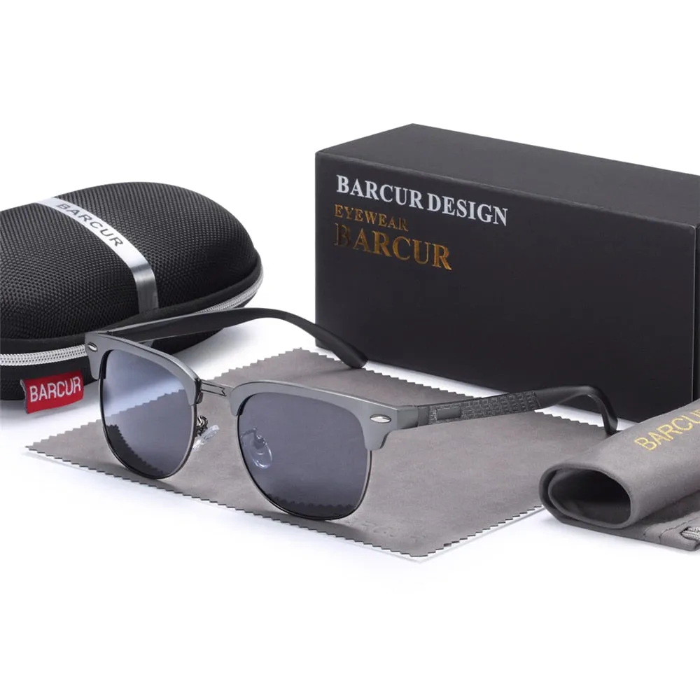 BARCUR Men's Aluminium Polarized Classic Shades