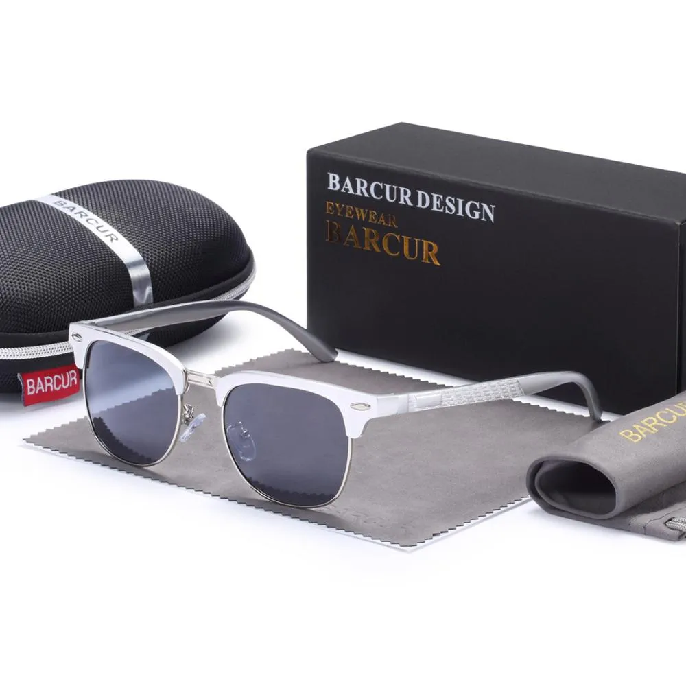 BARCUR Men's Aluminium Polarized Classic Shades