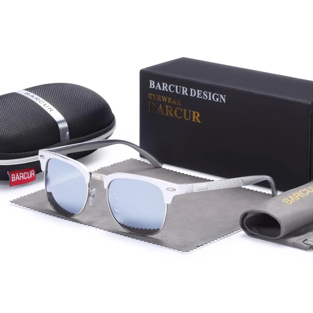 BARCUR Men's Aluminium Polarized Classic Shades