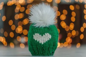 Big Heart Faux Fur Pom-Pom Beanie in Feeling Festive Baby/Youth