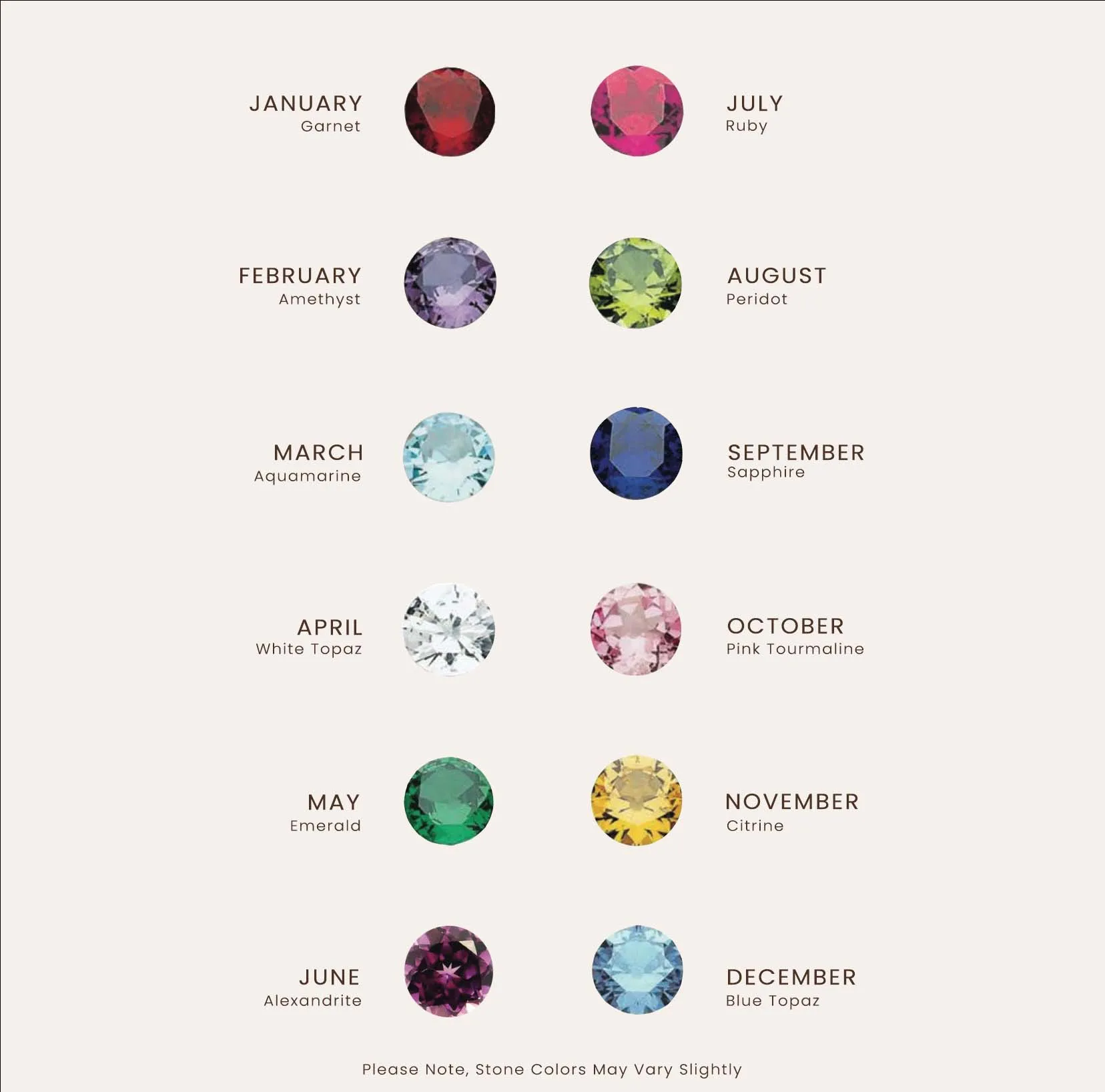 Birthstone Charm Necklaces