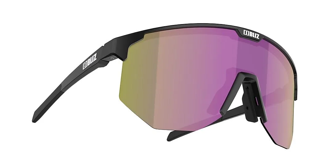 Bliz Hero Small Sunglesses Shades Black Frame Brown/Purple lens