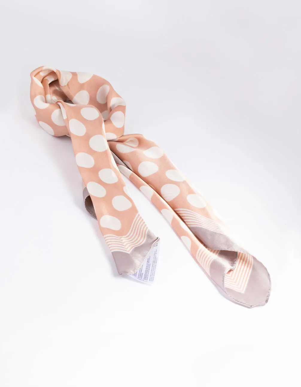 Blush Polka Dot Bandana Hair Scarf