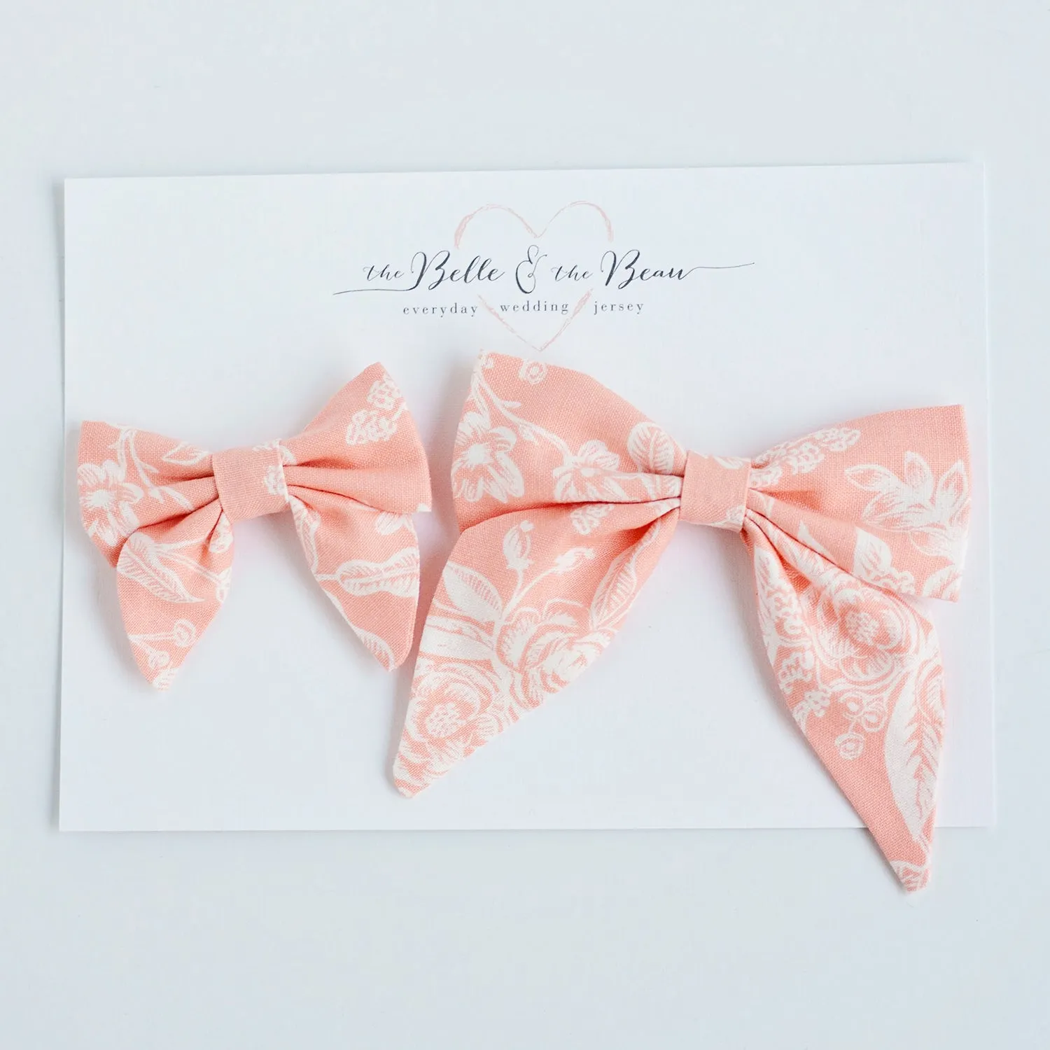 Boy's Pocket Square / Peach Toile