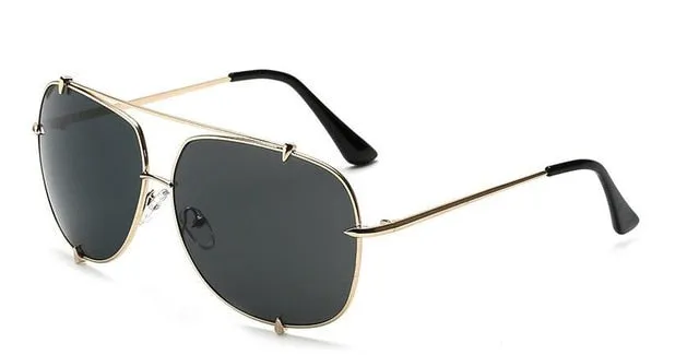 Fashion Oversized Pilot Sunglasses UV400 Retro Big Frame Sun Glasses