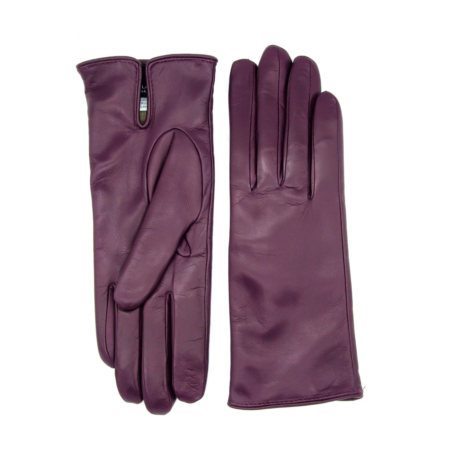 Gala Porpora Nappa Leather Gloves With Piping