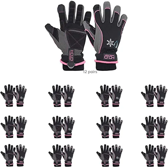 Handlandy Men Women Winter Gloves TouchScreen Ski Snowboard 8015 (6/12 Pairs)