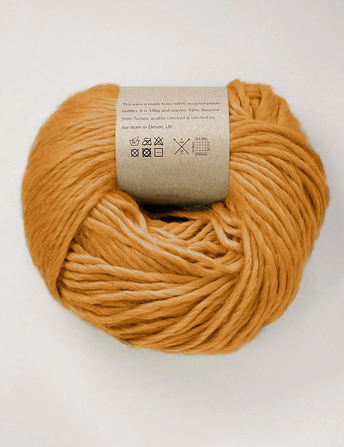 Hope Mustard recycled plastic yarn (100g)