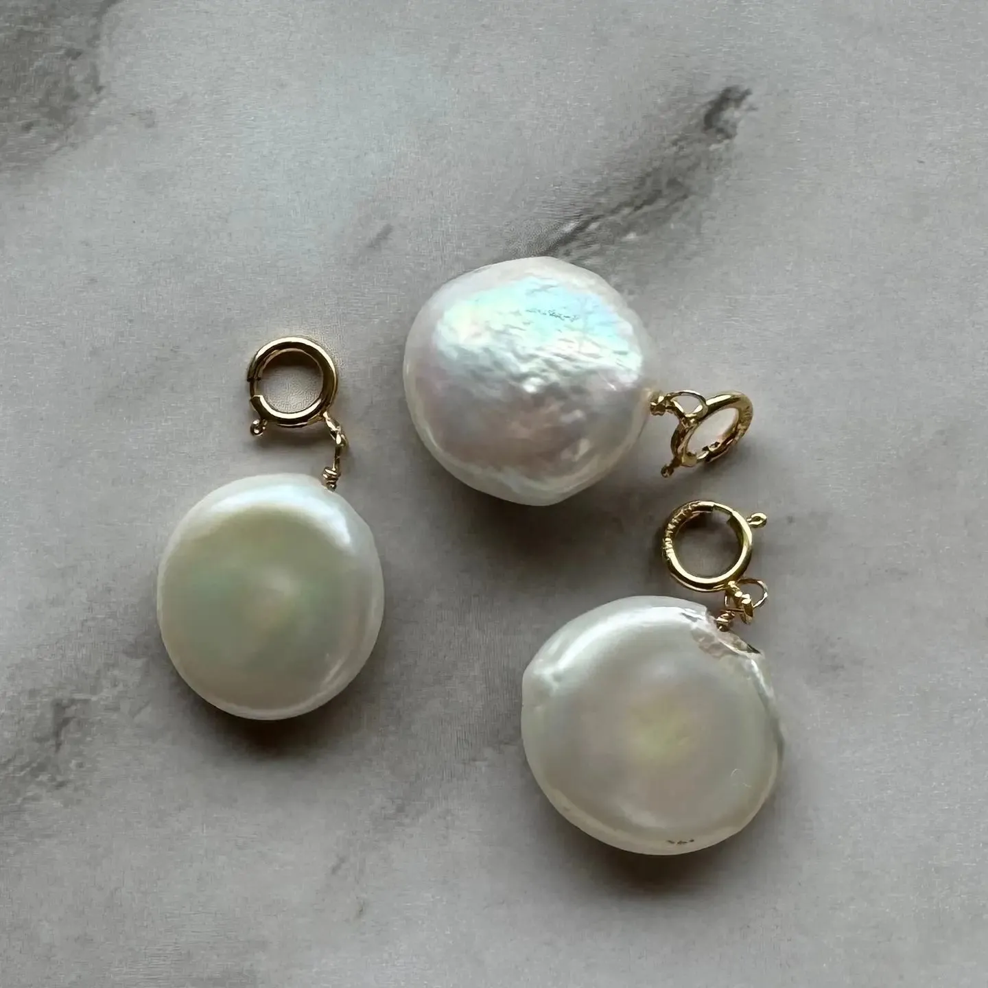 Jessica Matrasko Jewelry - Coin Pearl Charm (Gold)