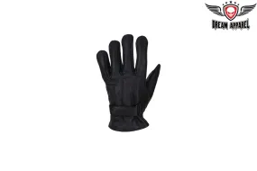 Ladies' Black Naked Leather Gloves