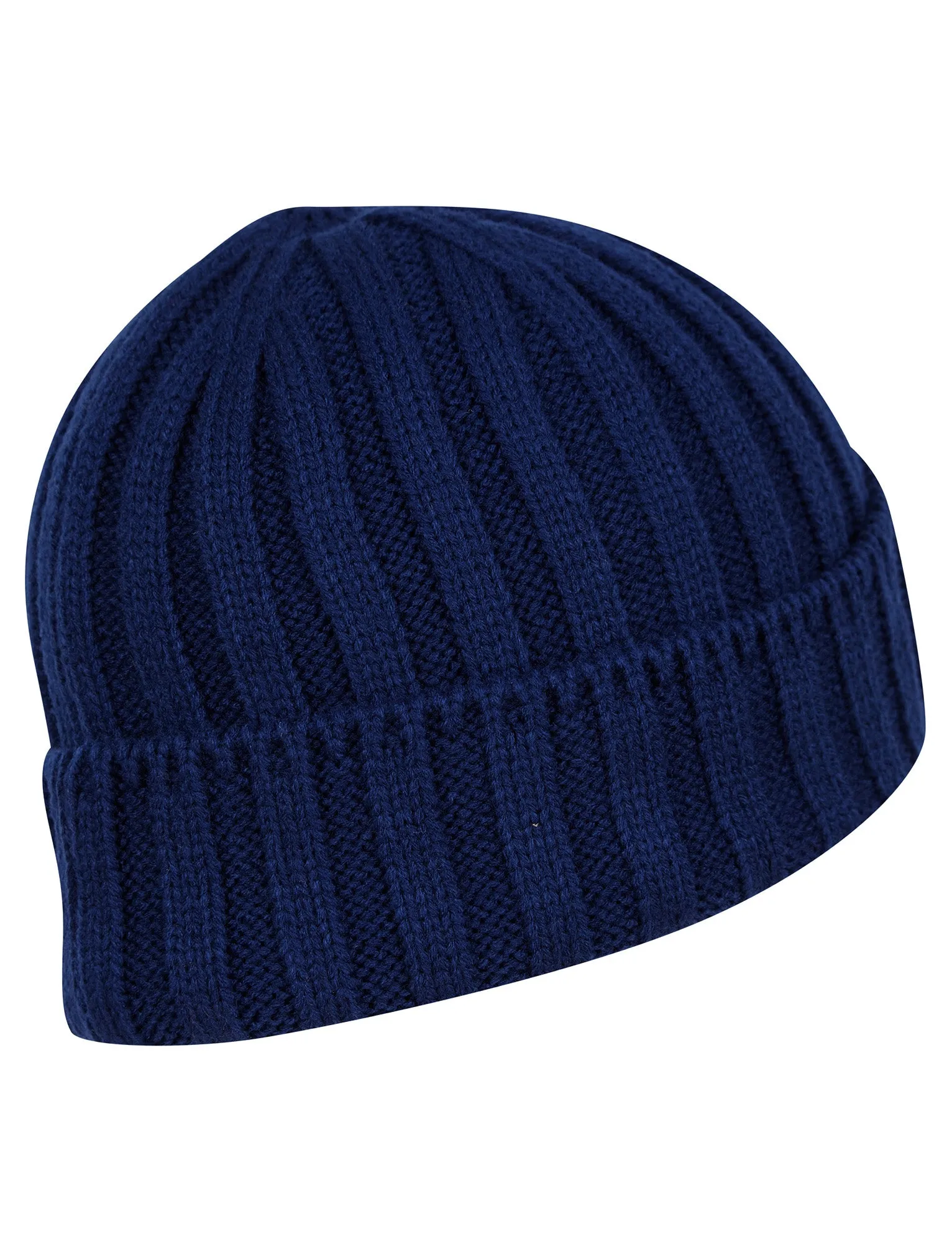 Men's Arnkell Chunky Ribbed Knit Beanie Hat in Twilight Blue - Tokyo Laundry