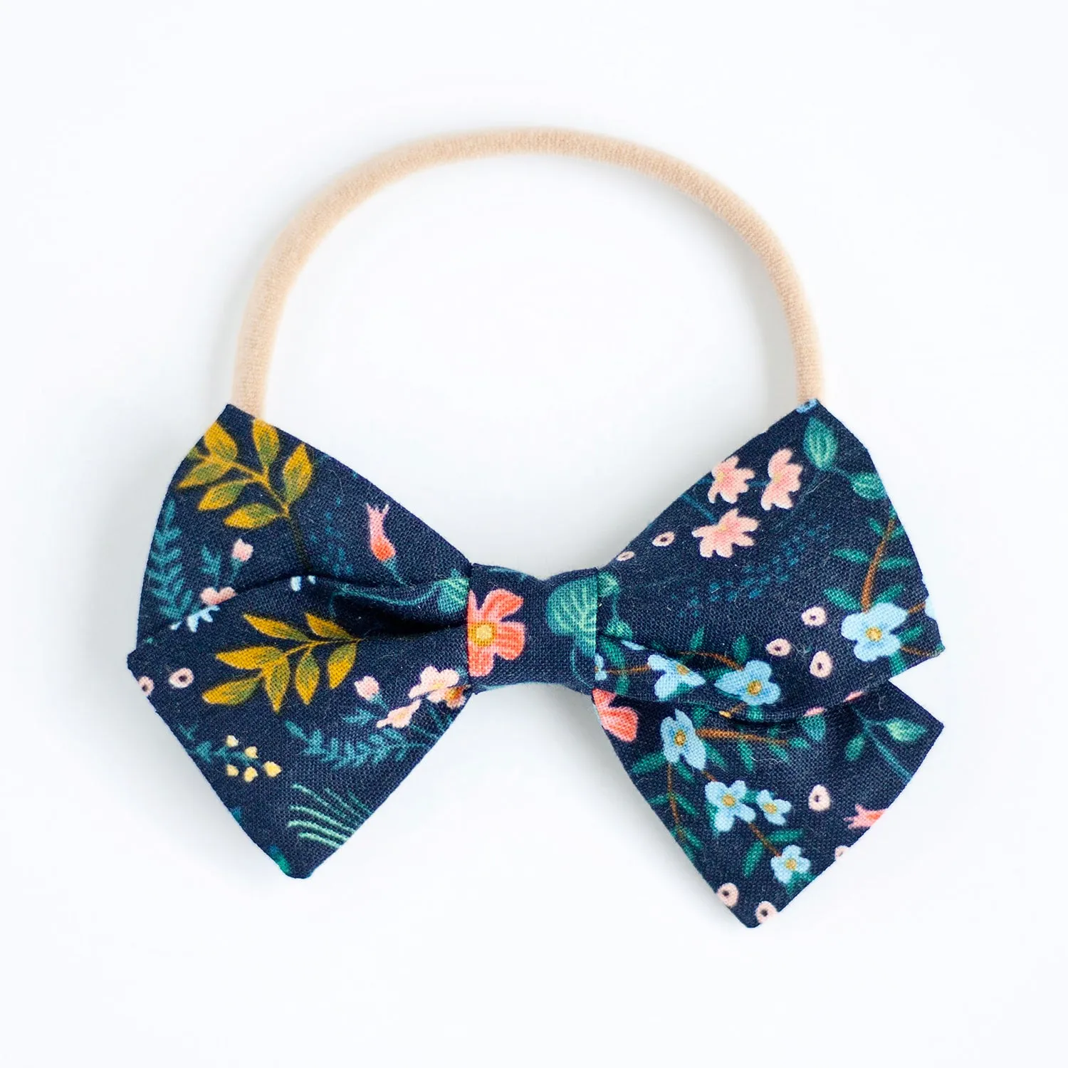 Men's Freestyle Self-Tie Bow Tie / Navy Metallic Floral