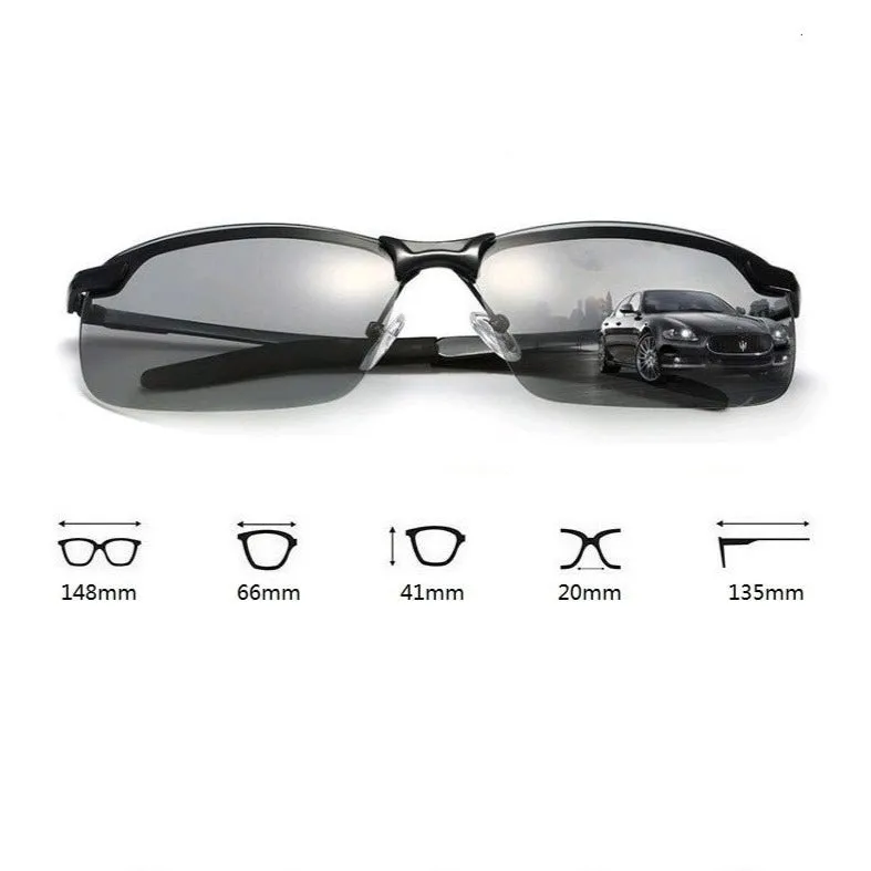 Men's Photochromic Polarized UV400 Driving Sunglasses