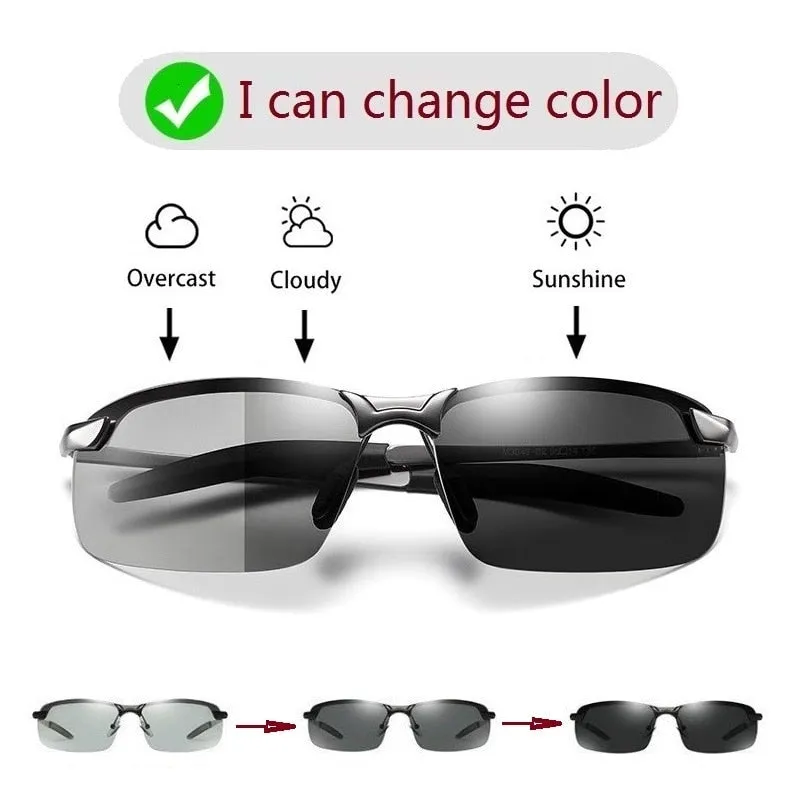 Men's Photochromic Polarized UV400 Driving Sunglasses