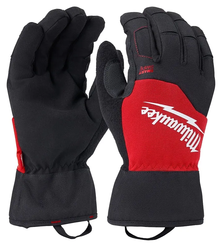 Milwaukee 48-73-0032 Insulated Performance Gloves, Men's, L, 11 in L, Reinforced Thumb, Elasticated Cuff, Black :PR: QUANTITY: 1