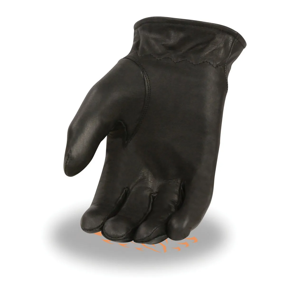 Milwaukee Leather SH234 Men's Black Thermal Lined Leather Motorcycle Hand Gloves W/ Sinch Wrist Closure