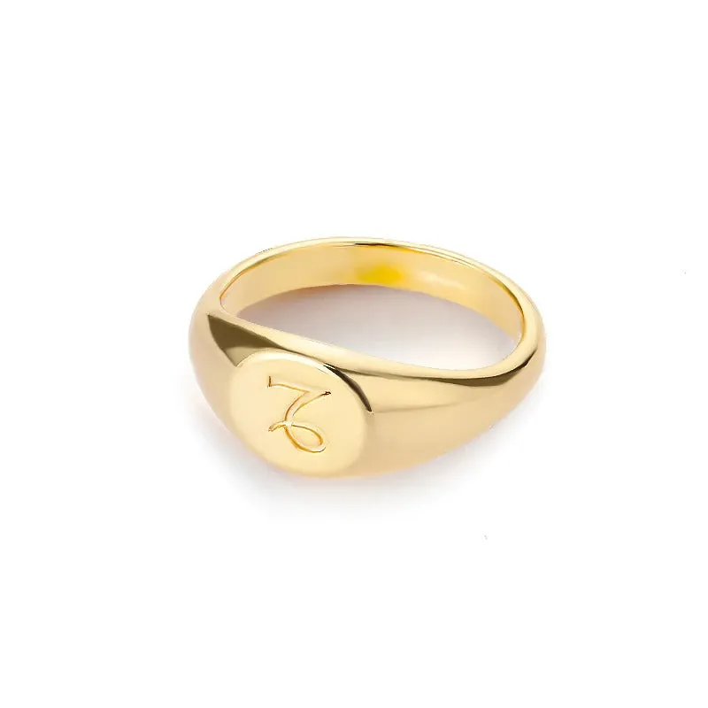 Minimalist 12 Constellation Zodiac Sign Rings