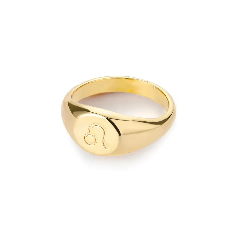 Minimalist 12 Constellation Zodiac Sign Rings