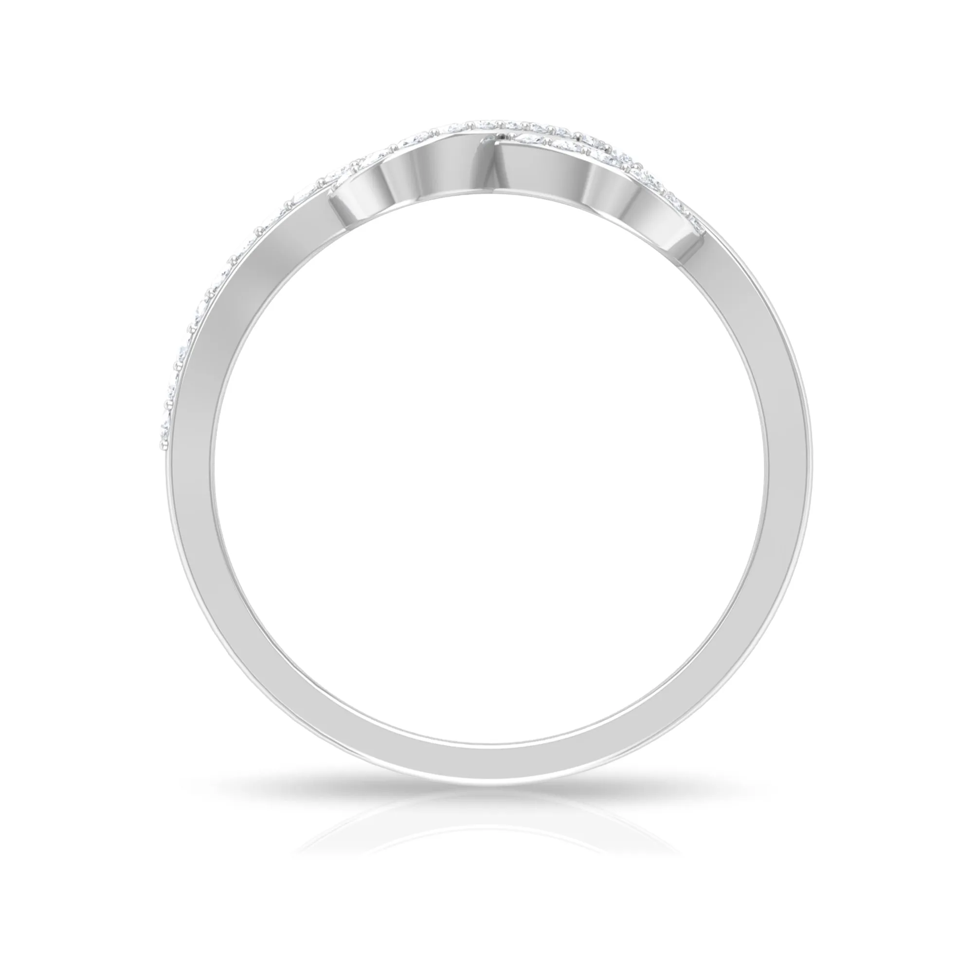 Minimalist Diamond Twisted Infinity Ring