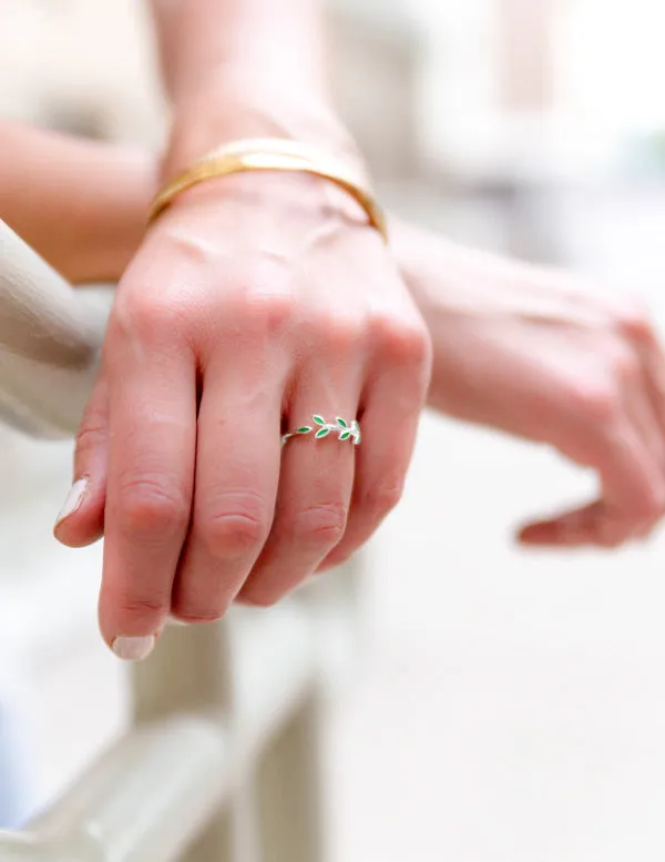 Minimalist Silver Vine Rings