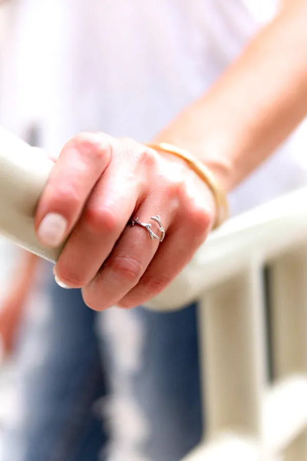 Minimalist Silver Vine Rings