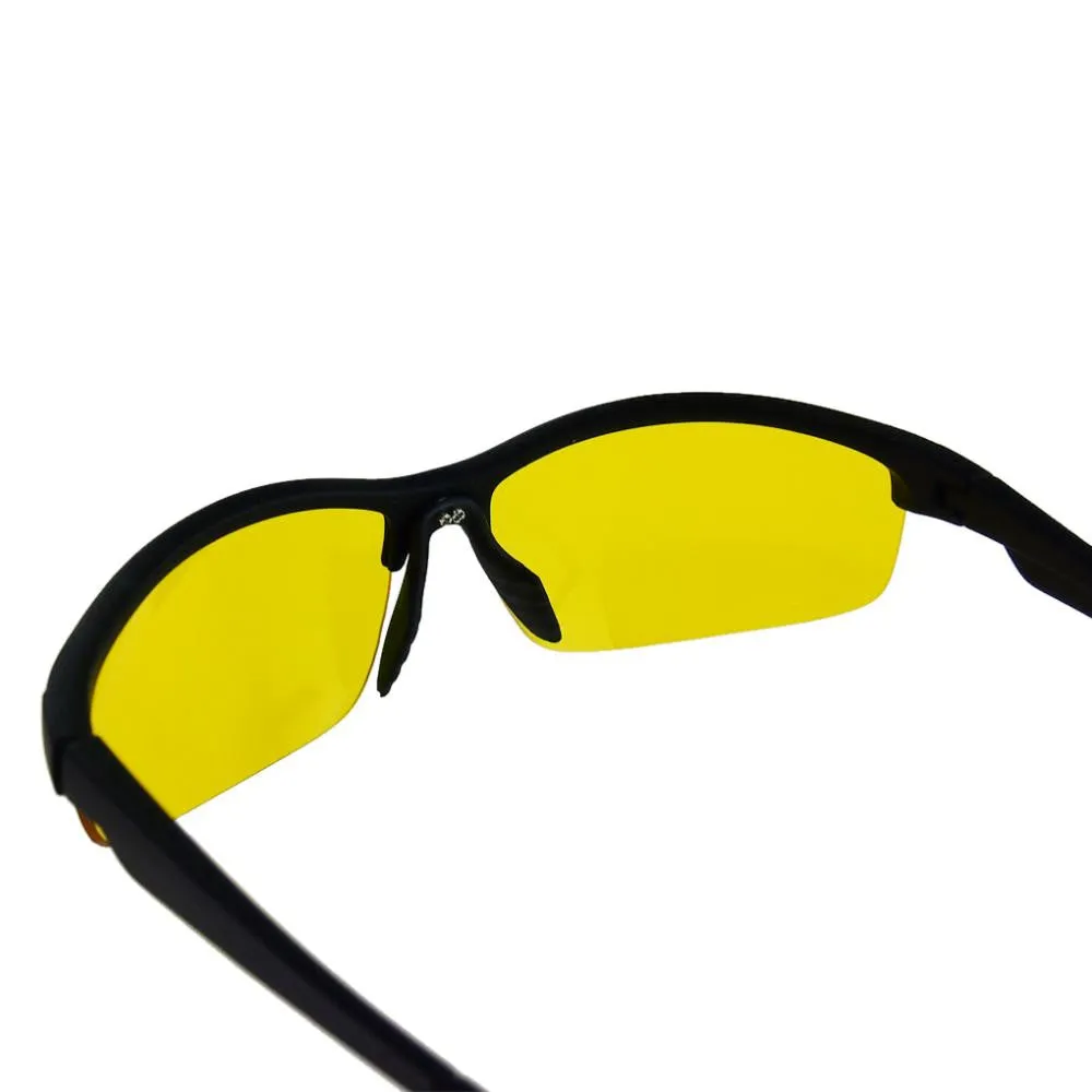 New arrival Plastic   Resin HD High Definition Night Vision Glasses Driving Yellow Lens Classic UV400