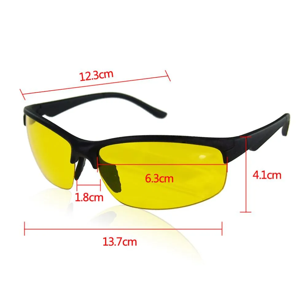 New arrival Plastic   Resin HD High Definition Night Vision Glasses Driving Yellow Lens Classic UV400