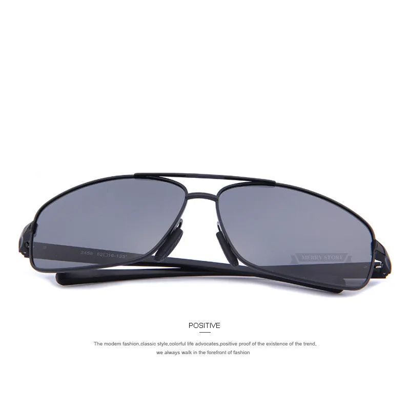 New Men Luxury Polarized Sunglasses Aluminum Alloy Classic Brand Men Sunglasses Gold Frame High quality