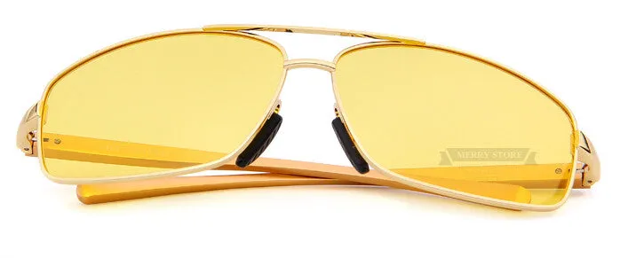 New Men Luxury Polarized Sunglasses Aluminum Alloy Classic Brand Men Sunglasses Gold Frame High quality