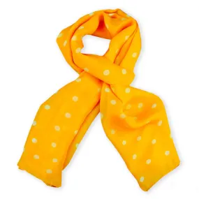 ORANGE POLKA DOT SCARF - 67x26"