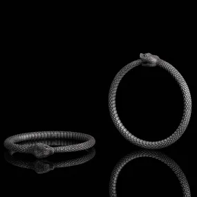 Ouroboros Symbol Sterling Silver Snake Bracelet