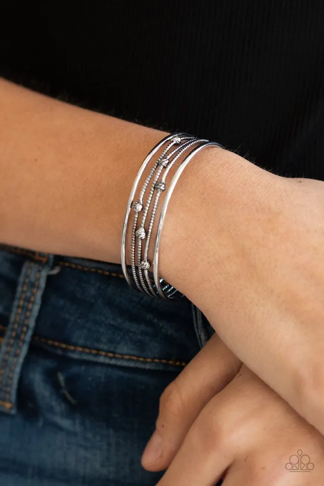 Paparazzi Bracelet ~ Extra Expressive - Silver