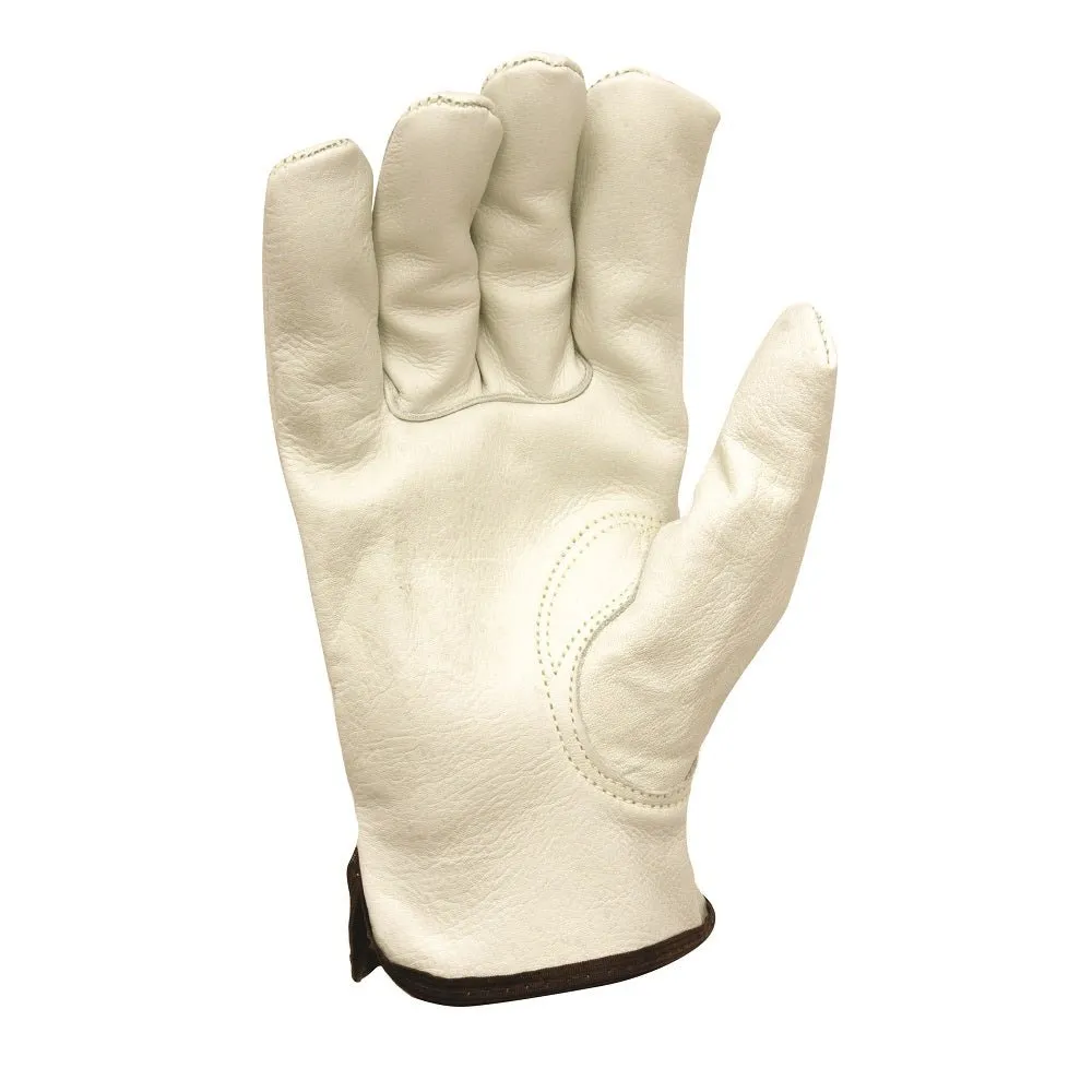 Pyramex Grain Cowhide Leather Driver Gloves Keystone Thumb, GL2004K (12 Pair)