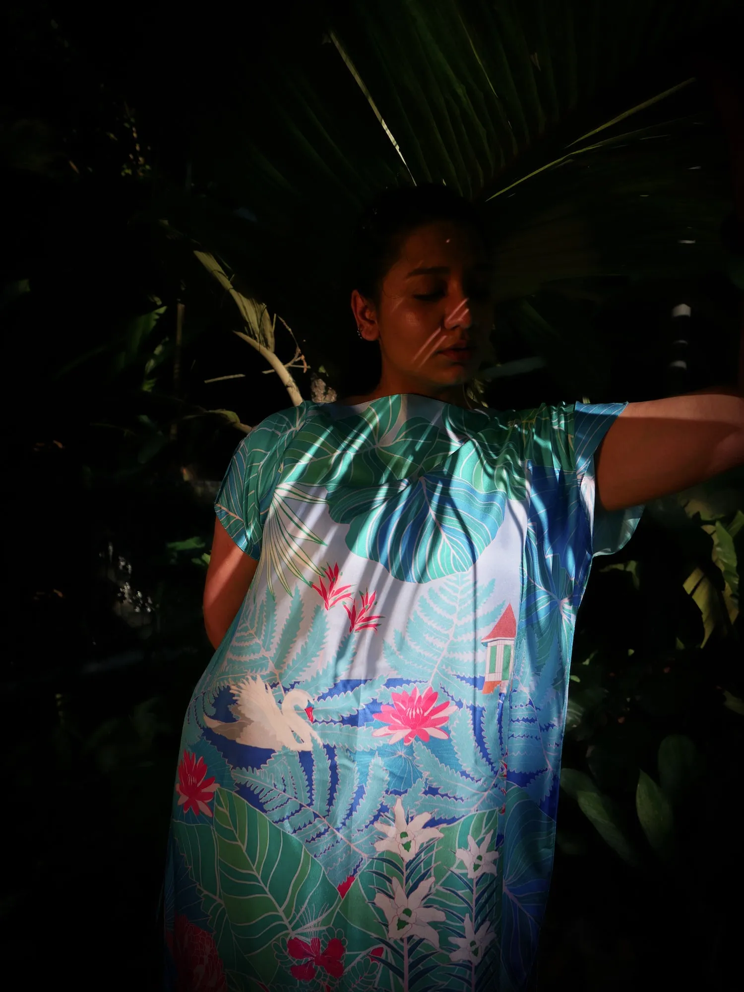 Silk Kaftan - Botanic Gardens