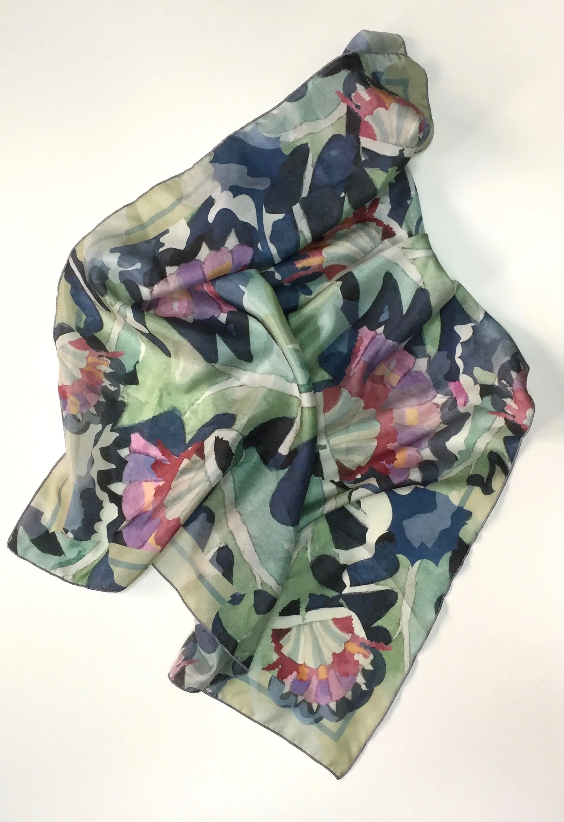 Silk Scarf, "Thistle"