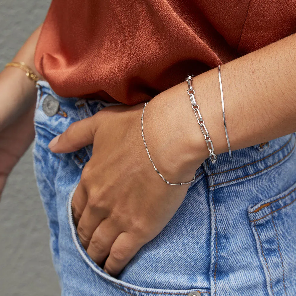 Snake Chain Bracelet - Silver