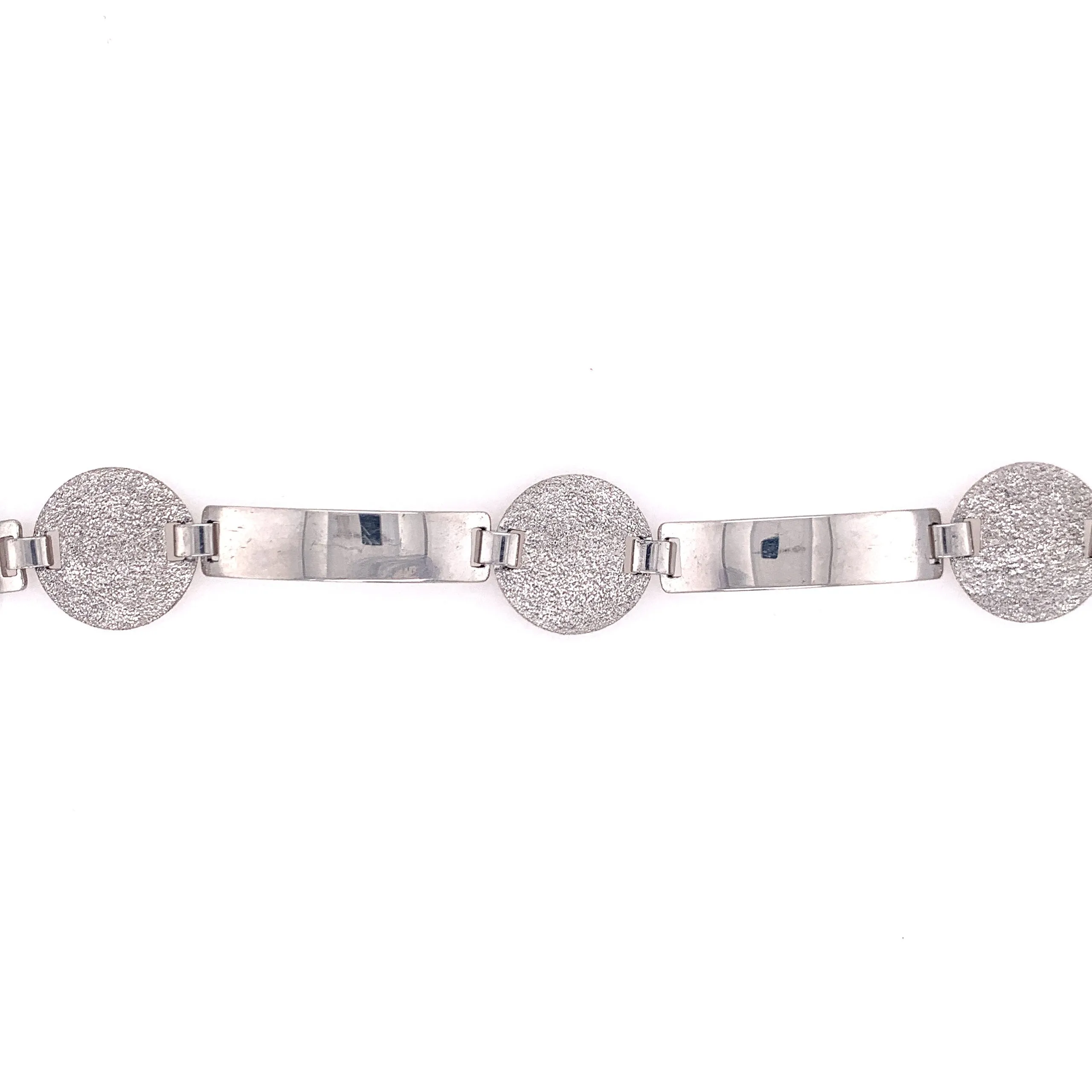 Sterling Silver Metallic Disc Bracelet