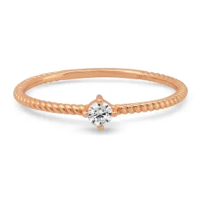 TWIST RING, ROSE GOLD