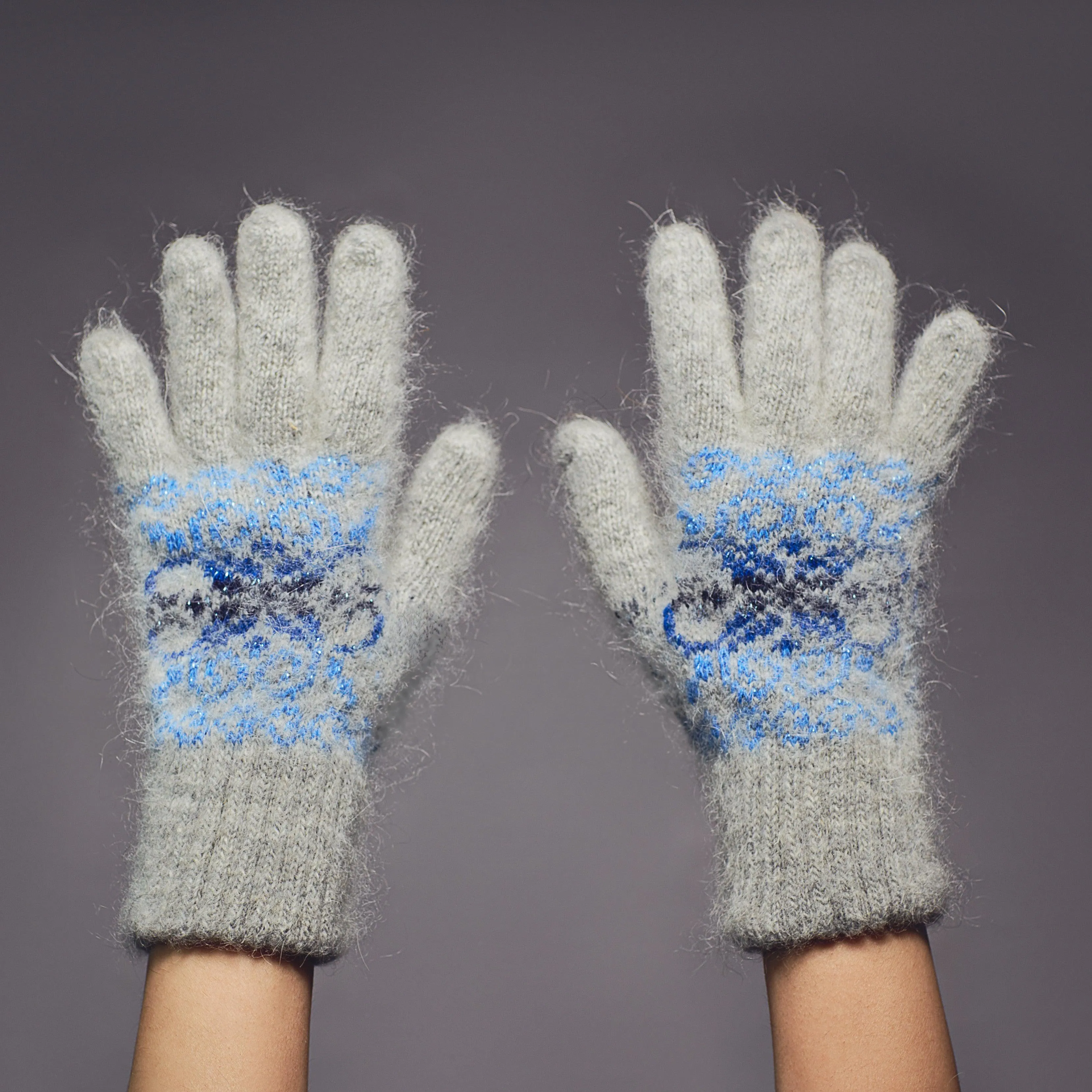 Women's Crystal Ice Goat Wool Gloves